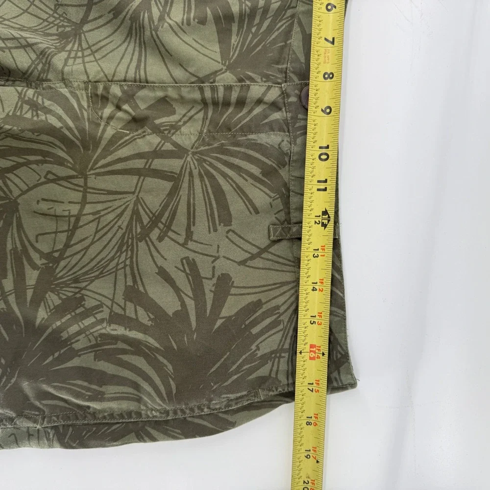Bonobos Mens Green Palm Leaf Print Tencel Lyocell Shorts Size L 9 Inch Inseam